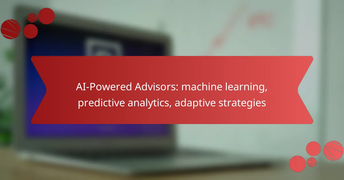 AI-Powered Advisors: machine learning, predictive analytics, adaptive strategies