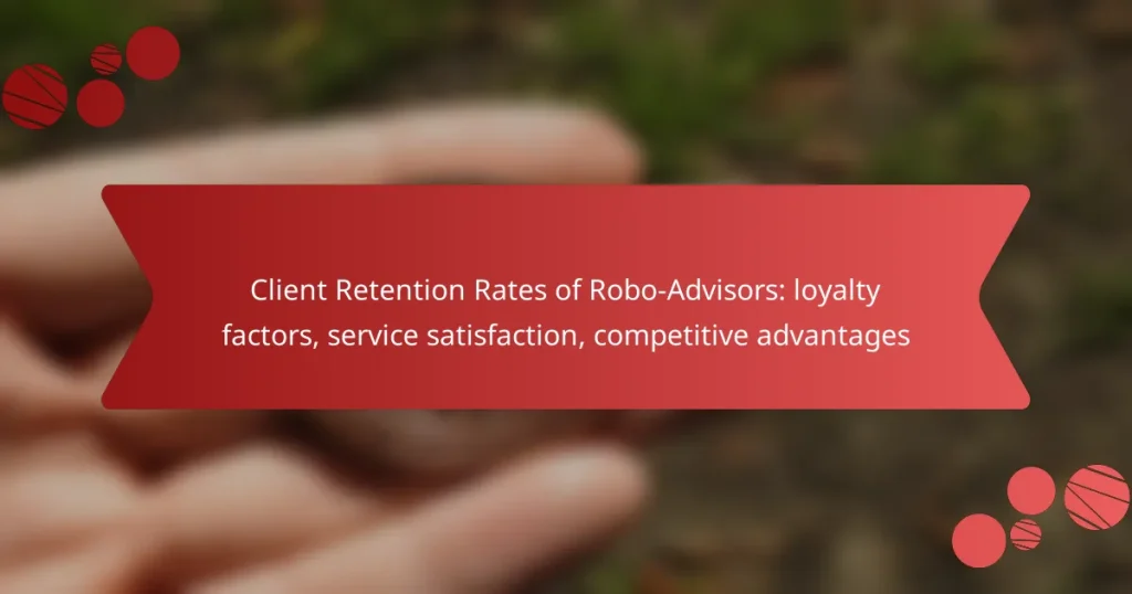 Client Retention Rates of Robo-Advisors: loyalty factors, service satisfaction, competitive advantages