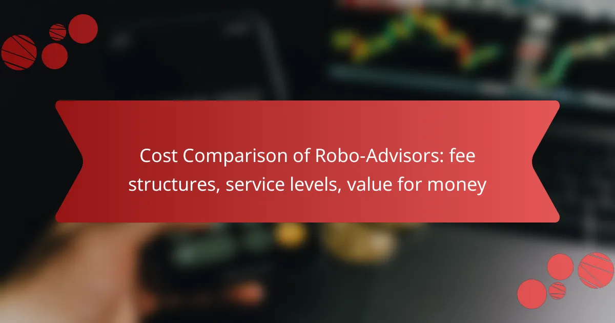 Cost Comparison of Robo-Advisors: fee structures, service levels, value for money
