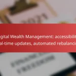 Digital Wealth Management: accessibility, real-time updates, automated rebalancing