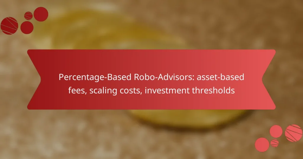 Percentage-Based Robo-Advisors: asset-based fees, scaling costs, investment thresholds