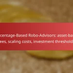 Percentage-Based Robo-Advisors: asset-based fees, scaling costs, investment thresholds
