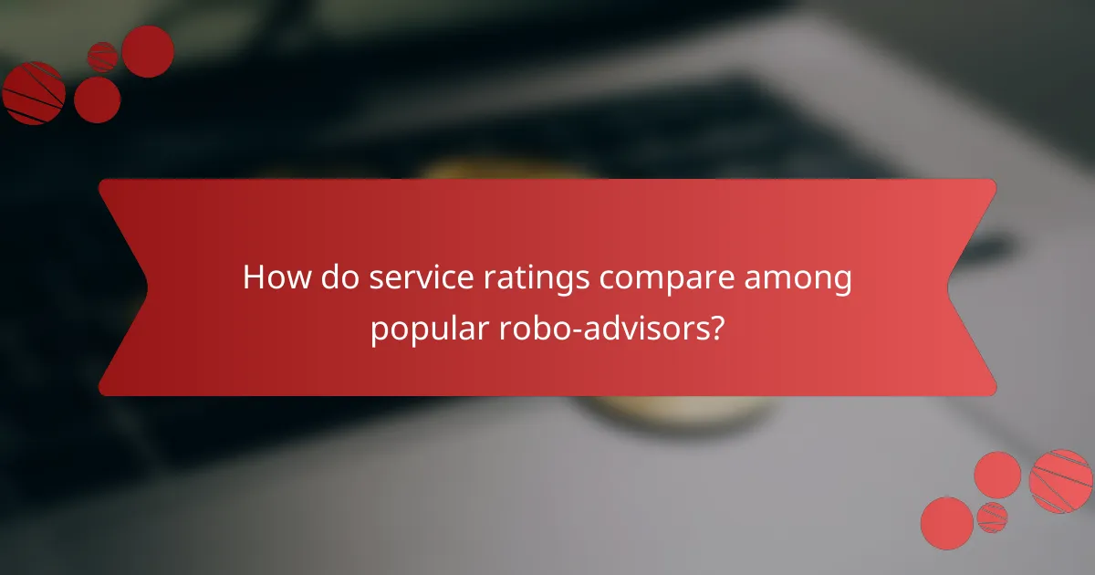 How do service ratings compare among popular robo-advisors?