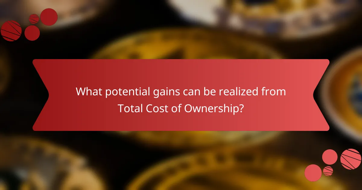 What potential gains can be realized from Total Cost of Ownership?